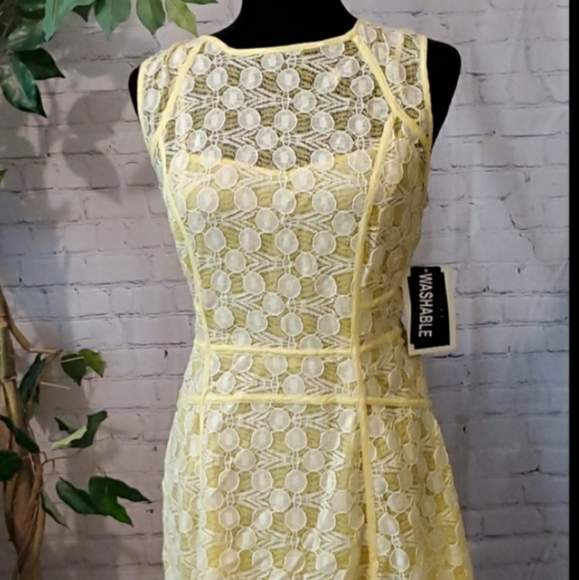 NWT Julian Taylor Embroidered Floral Lace Dress 14 - Picture 2 of 8
